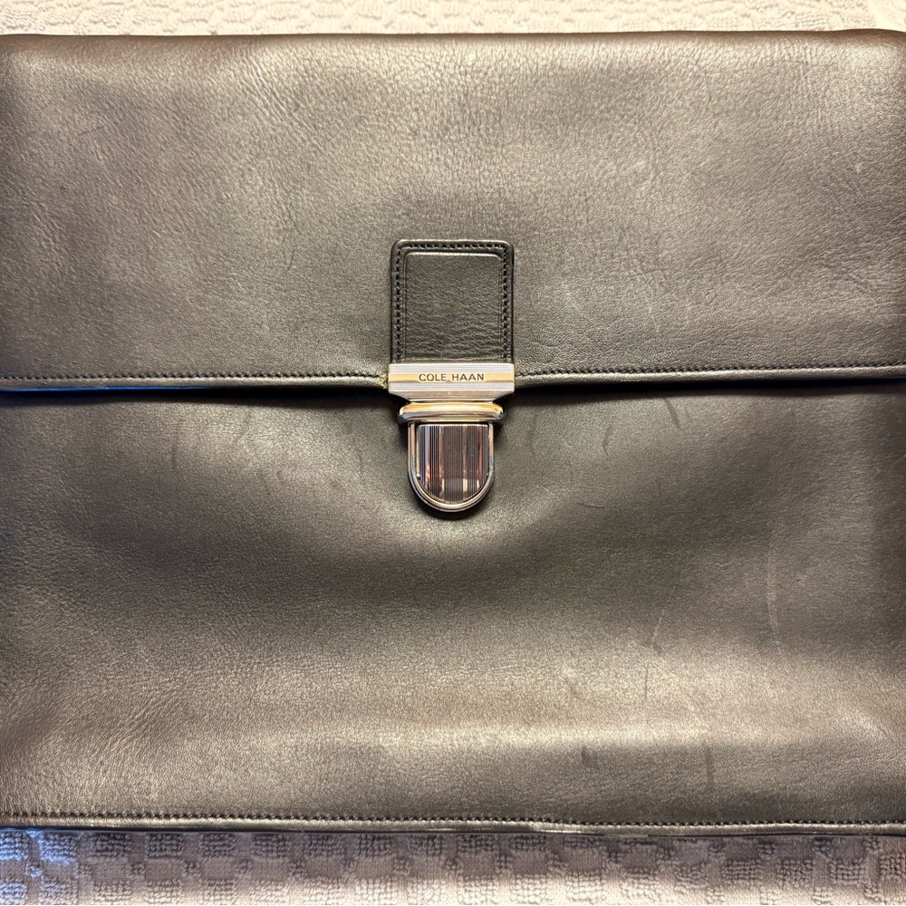 Cole Haan Black Leather Document Case
